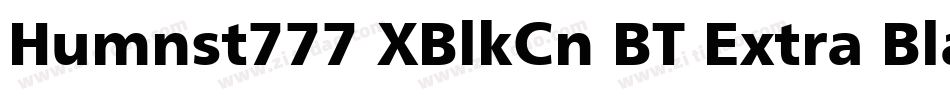 Humnst777 XBlkCn BT Extra Black字体转换